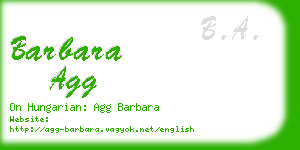 barbara agg business card